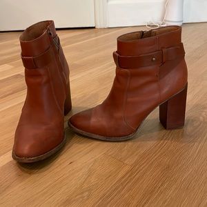 Madewell Brown Leather Ankle Booties
